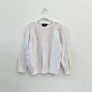 Vintage White Cotton Knit Sweater
